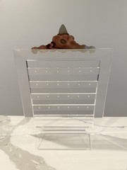 Vintage Avon Acrylic Earring Holder “Pretty as a picture” Jewelry Display [A79]