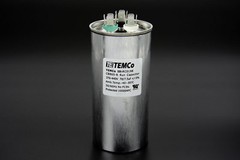 TEMCo 70/7.5 MFD uF Dual Run Capacitor 370 440 vac Volts 5 LOT AC Motor 70+7.5