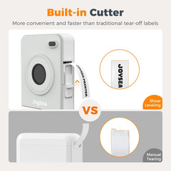 Maquina etiquetadora portatil Bluetooth cinta termica para oficina Gray White