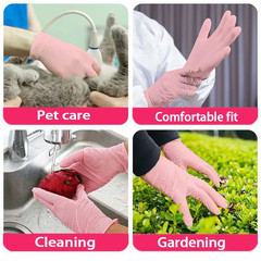 20/50/100/200/400/1000Pcs Pink Disposable Nitrile Cleaning Gloves, Suitable for