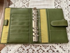 Franklin covey Compact Vintage Charlotte Full Grain Leather Olive/Green Color
