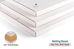 9x6x1 Inch Shipping Boxes for DVDs, CDs, Books Mailing, 50 Pack | Multi-Depth…