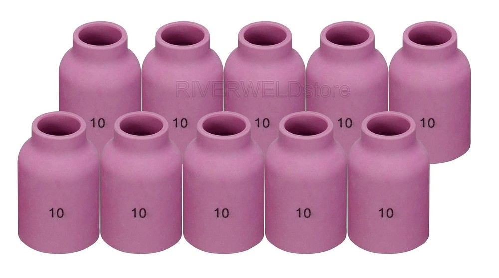 RIVERWELD TIG Gas Lens Alumina Nozzle Jumbo 53N88 10# 5/8″ 16.0mm 10pcs | Cer…