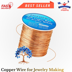 203ft 24 Gauge Copper Wire for Jewelry Making, Pure Dead Soft Bare Copper Wir…