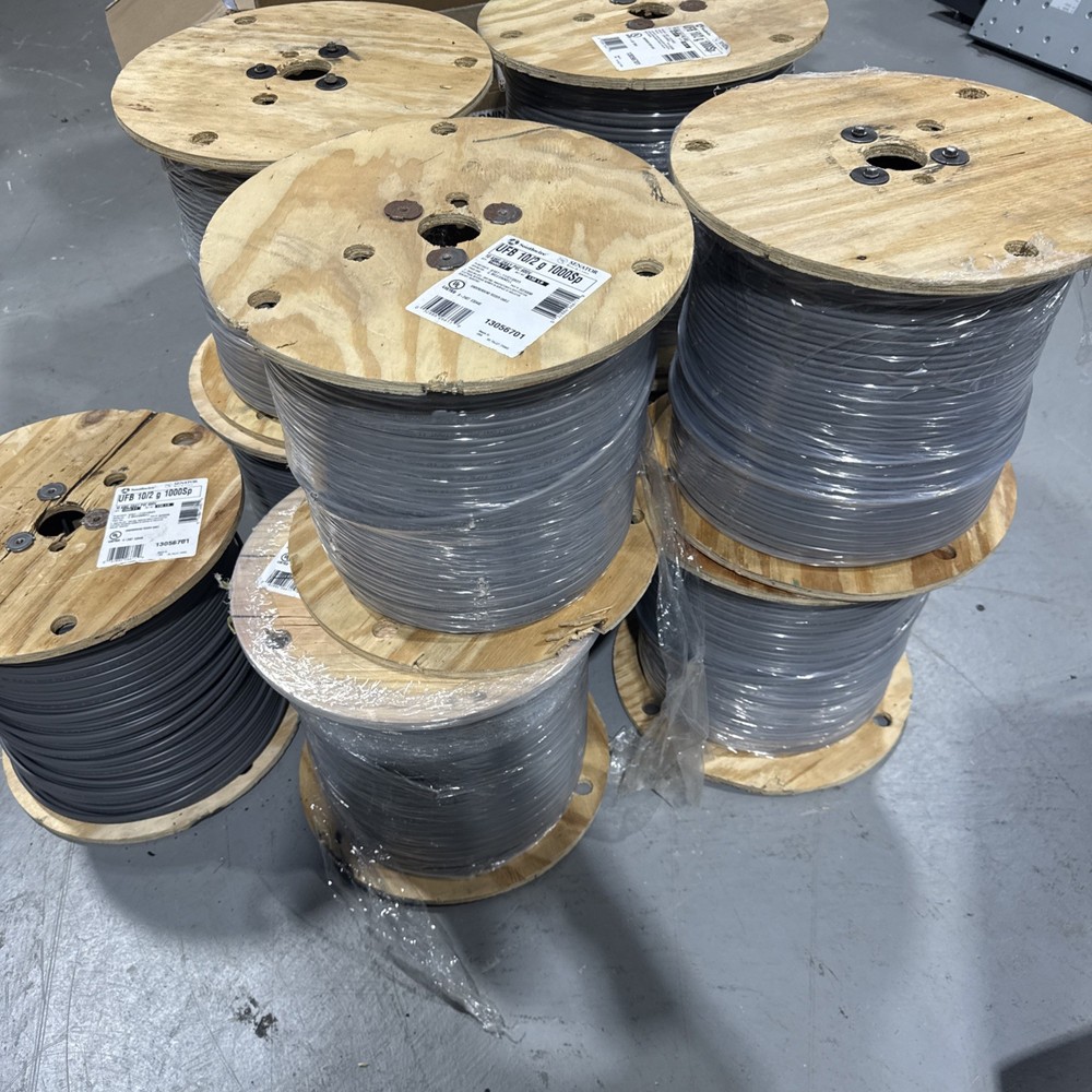 Southwire UF-B 10/2 w/G Underground Feeder Cable 1000 ft 600V Gray Copper