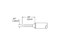 Metcal STTC-002 Cartridge, Conical, 1.78mm (0.07 In)