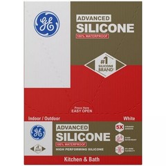 GE Advanced Silicone Caulk for Kitchen & Bathroom – 100% Waterproof Silicone Sea