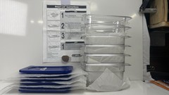 Carlisle 1/9 Size 4” Food Pan Lot 6 Clear 30687 w/ 6 SmartLid 30568 Covers
