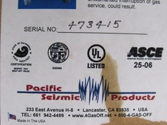 Pacific Seismic Products Earthquake Gas Shut Off Valve 314F 2″Horizontal Flanged