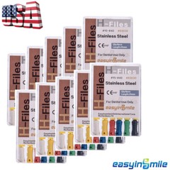 10pc/pack Dental H-Files stainless steel endodontic hand use file For root canal
