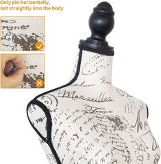 Female Mannequin Torso with Plastic Tripod Base Stand 58″-67″ Adjustable Height