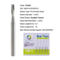 Wave Dental Surgical Burs 25mm Carbide Bur Friction Grip FG Straight Fissure 557