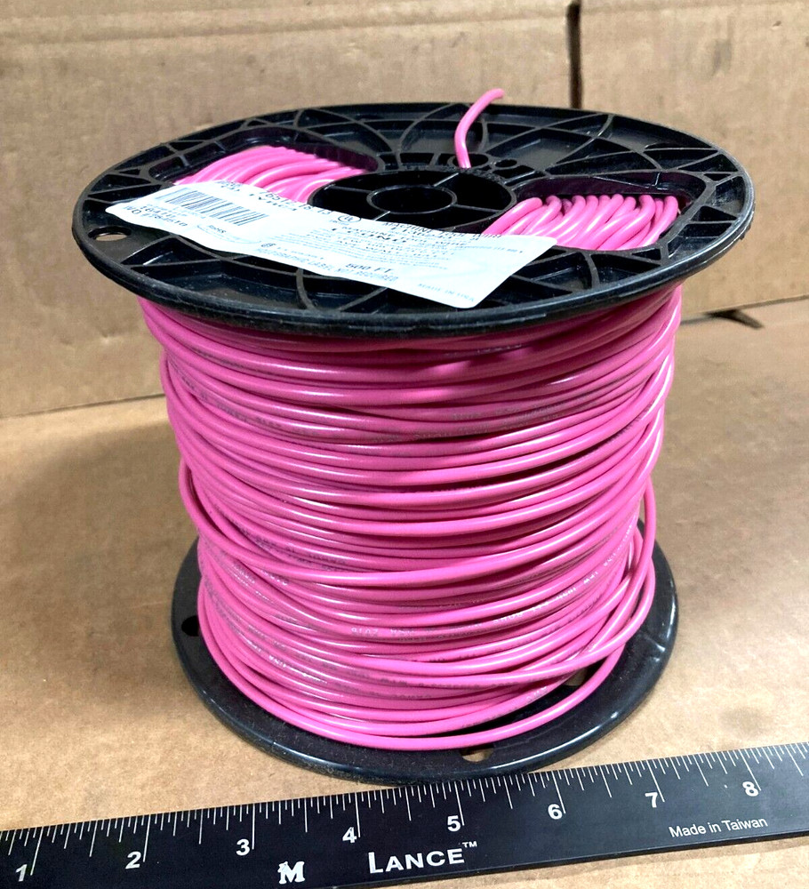 Carol 76512.18.13 Machine Tool Wire 16 AWG 500 Ft Pink PVC Insulation MTW – NEW