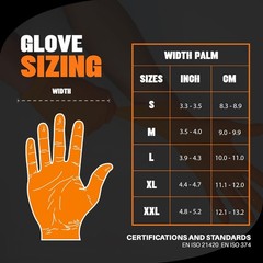 Herkules Grip Heavy Duty 8Mil Orange Nitrile Gloves,3D Raised Diamond Texture…