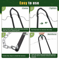 Fence Wire Repair Tool, Fence Fixer for Fence Repair, Barbed Wire Fence Stretche