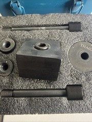TEMCo Double D Punch Die Set 0.769 inch x 0.642 inch Knockout Hole w/ Case