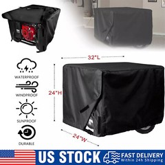 Heavy Duty Universal Generator Cover Waterproof Oxford 32x24x24″ for 5000-10000W