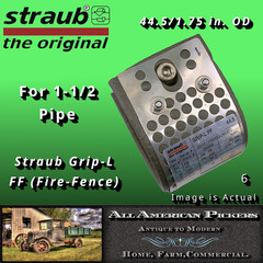 Straub Grip-L FF 1-1/2 in. Pipe 44.5mm/1.75in OD NBR Stainless Coupling SKU-(6)