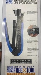 Jonard Tools CTF-200 Coax Compression Tool RG6 RG11 Long F Connector Crimper NEW