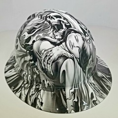 FULL BRIM Hard Hat custom hydro dipped in LUST AFTER DEATH , GRIM REAPER SICK