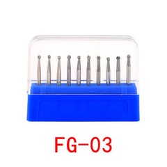 10Pcs/Box Dental Carbide Burs Drills for High Speed Handpiece FG Friction Grip