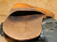 Gary C’s Leather Avenger OWB HOLSTER fits Sig Sauer P229. With Sweat/Pinch Guard