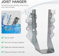 Lukloy 10 Pack 2X6 Joist Hanger 20 Gauge Galvanizing Face Mount Joist Hangers fo