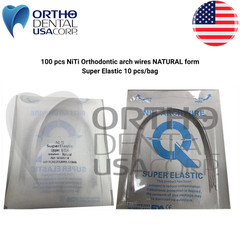 100 pcs NiTi round Orthodontic arch wires NATURAL form Orthodentalusa Corp USA