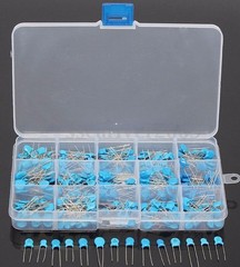 1nF-22nF Ceramic Capacitors Assorted Kit 300pcs 15 Value High Voltage NEW