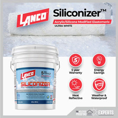 SALE!Lanco Siliconizer Acrylic Elastomeric White Reflective Roof Sealer 5 gallon