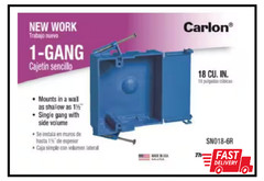 1-Gang 18 Cu. In. PVC Shallow New Work Electrical Switch and Outlet Box