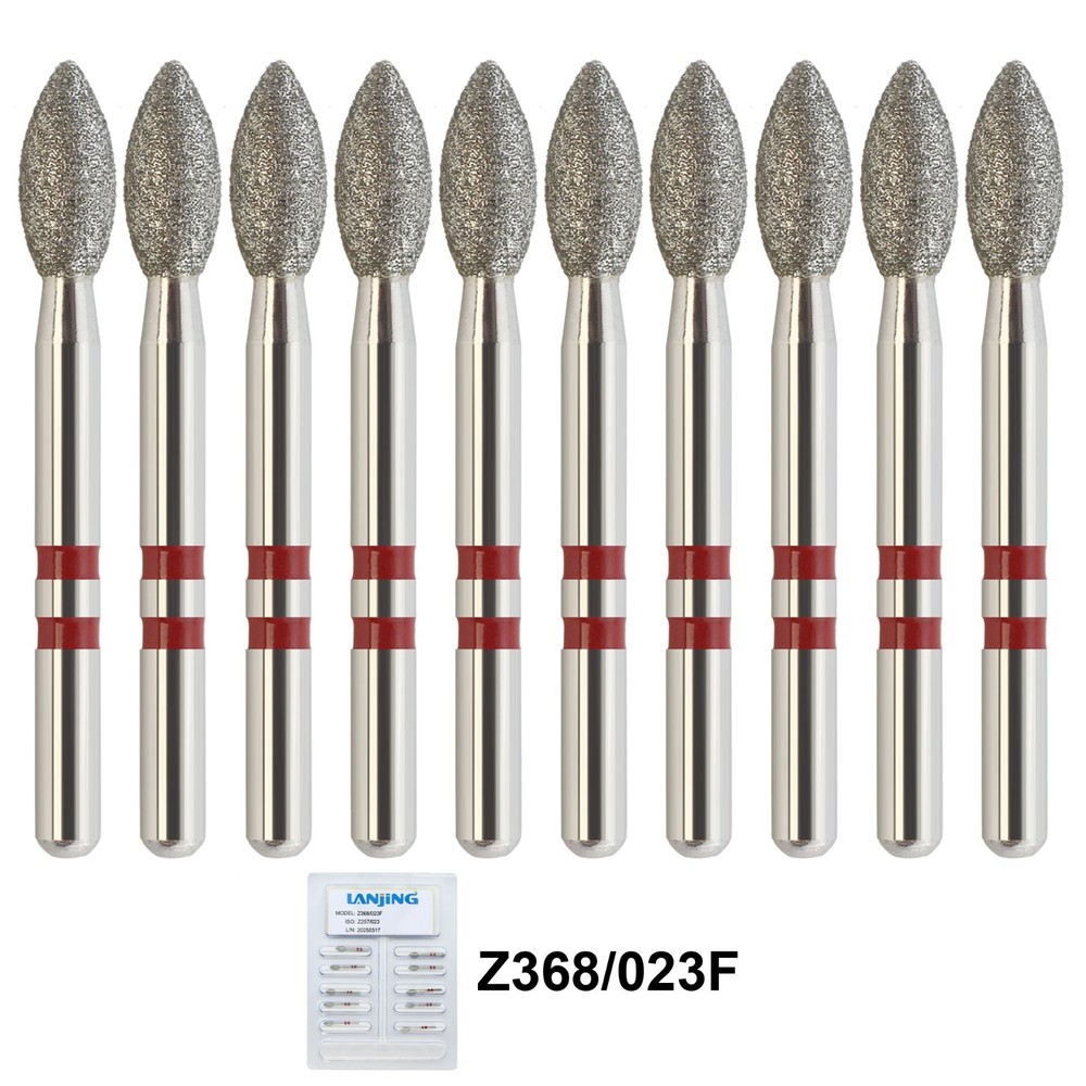 Zirconia Adjustment Diamond Burs Z368/023F Football Fine Grit FG High Speed