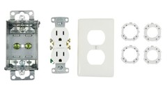 Electrical Install Kit w/ Gang Box, Outlet, Cover By Primex Complete Kits
