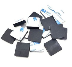 1″ Wide Square Rubber Stick on Feet 1/4″ Thick 3M Adhesive Backing Bumper Pads