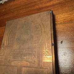 1896 Antique Copper Letterpress Printer Printing Wood Block Methodist Western PA