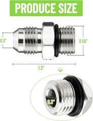 10x Hydraulic Hose Adapter Fittings: 3/8″ JIC 37° Male x #6 SAE/ORB Male Thread