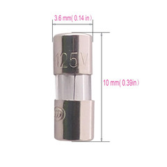 20PCS Mini Fuse 3.6×10 mm 2.5 A 2.5 amp 125 V 125 Volt 0.14×0.39 Inch F2.5AL125V