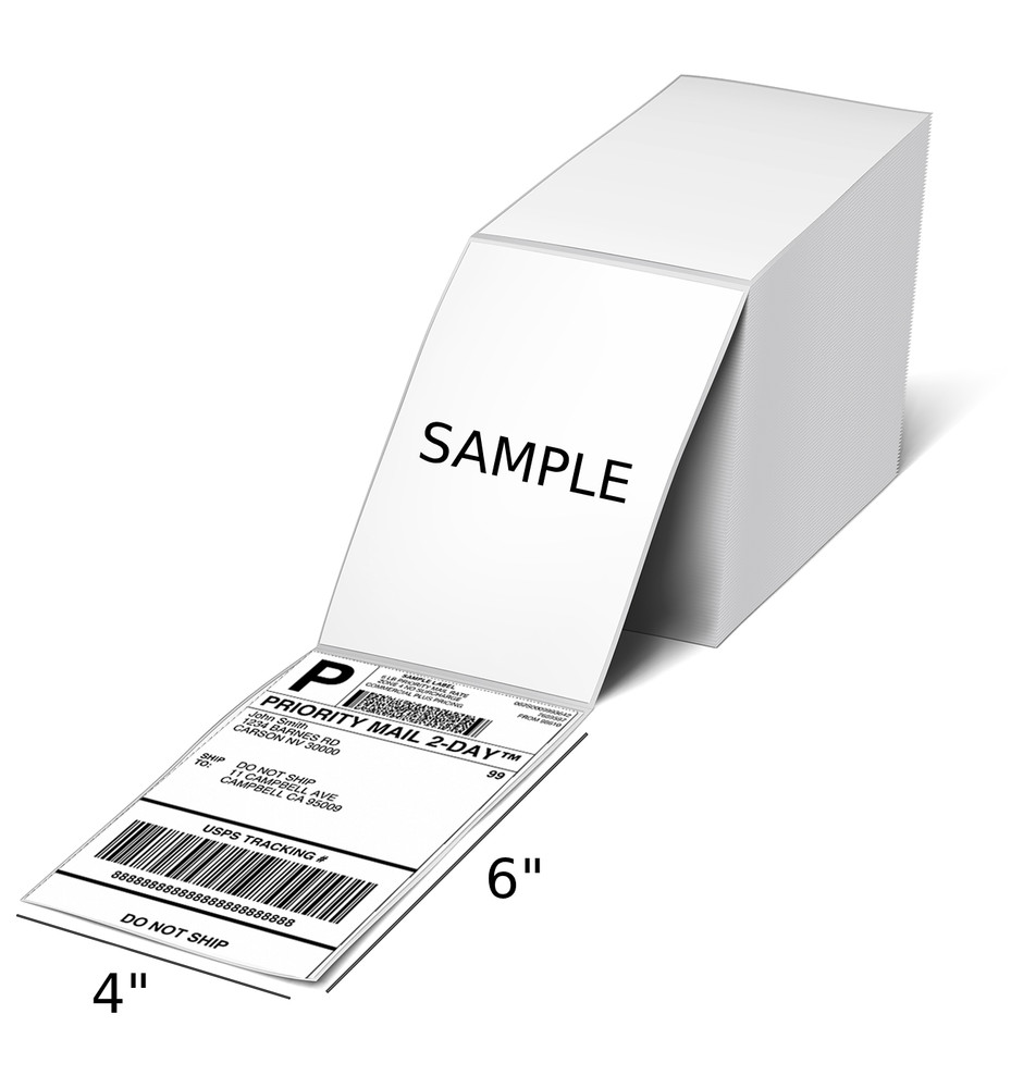 3000 Thermal Shipping Labels 4×6 Fanfold Label / UPS CERTIFIED