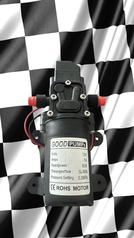 12V DC Water Pressure Diaphragm Pump, 5 A Self Priming Sprayer Pump with 5L Min