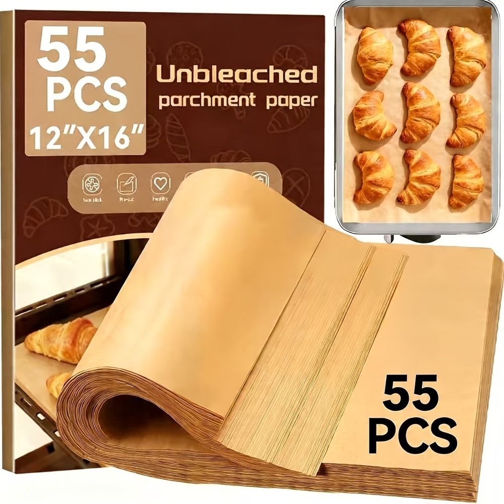 55-piece set of food-grade oil-absorbing paper, grease-proof paper liners