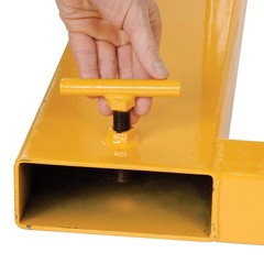 Forklift Tilting 55 Gallon Drum Dumper Steel Yellow 800 Lb. Capacity