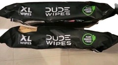 2 Pack Dude Wipes XL 48 Wipes Per Pk Plant Based Shea Butter Smooth Coconut Scen