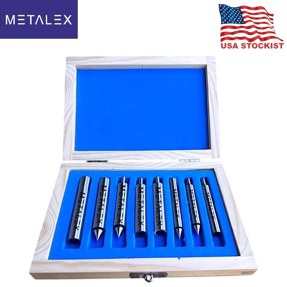 8 Pc Edge Center Finder Set Single Double End Wiggler Milling CNC Steel Tool Kit