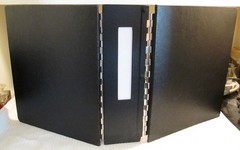 SPECIALTY LOOSE LEAF Piano-Hinge Compression/Pull Binder Expands 3″ – 5-1/2″ EUC