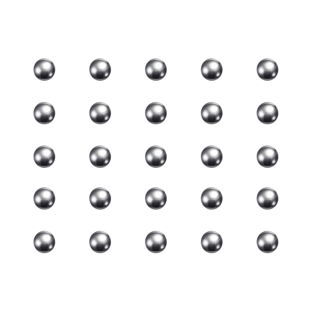 300pcs Precision Balls 2mm Diameter G25 Chrome Steel Ball for Bearings, Silver