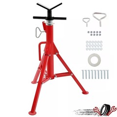 2500Lb Steel V-Head Pipe Stand Folding Tripod Pipe Jack Stand Height Pipe