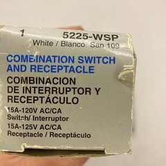 Leviton 5225-WSP Combo Switch and Receptacle, White (quilet switch gift)🔔