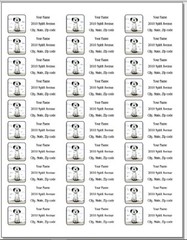 150 Minimalist Simple Dog Clouds Return Address Labels Personalized 1 x 2 5/8