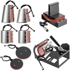 8 in 1 Heat Press Transfer Machine 12″X15″ T-Shirt Mug Hat Plate Cap Swing Away