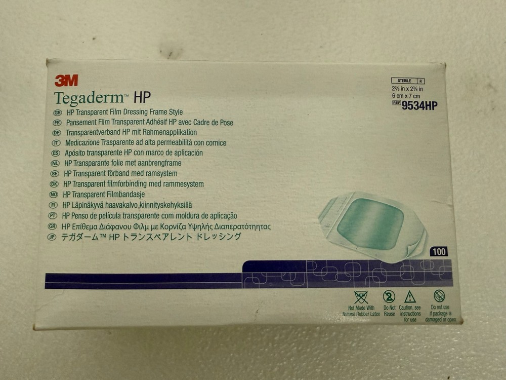 3M Tegaderm HP 9534HP Transparent Film Dressing 6x7cm 100ct Expired